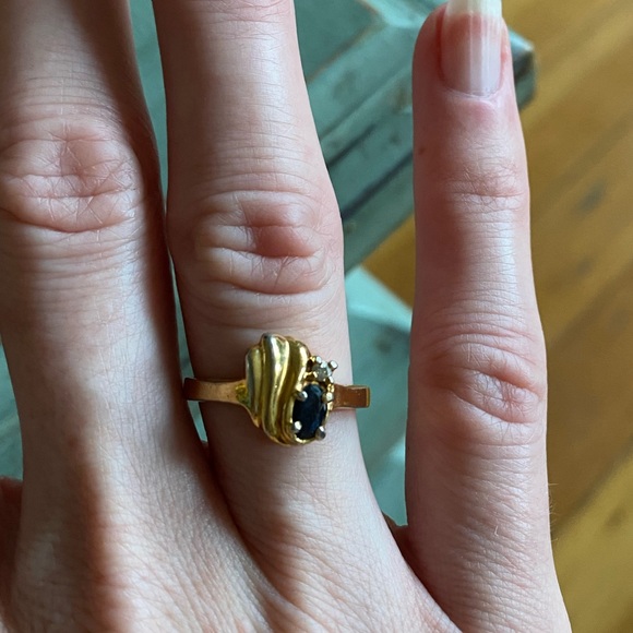 Gold plated Diamond ring - Picture 2 of 6